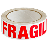 Sellotape 36mm x 66m Fragile Polypropylene Packaging Tape - Red/White